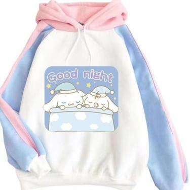 Imagem de Moletom Cinnamoroll Sleeping Color Blocking Design - SANMU