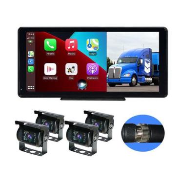 Imagem de Monitoramento Dashcam de 10,36 polegadas e 4 canais com câmera HD Truc