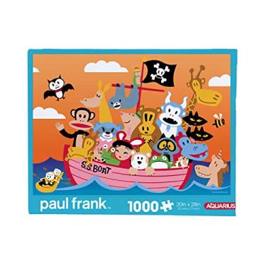 Imagem de Aquarius Paul Frank Quebra-cabeça de navio pirata (quebra-cabeça de 1000 peças) sem brilho pr zise ajuste praticamente nenhum quebra-cabeça poeira oficialmente licenciado Paul Frank mercadoria e canto