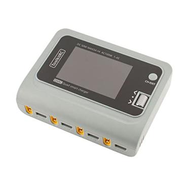 Imagem de ToolkitRC Q4AC 4 x 50W 5A 1-4S Lipo AC 100W DC Smart Lithium Battery Balance Charger US Plug 4 Port DC Smart Discharger