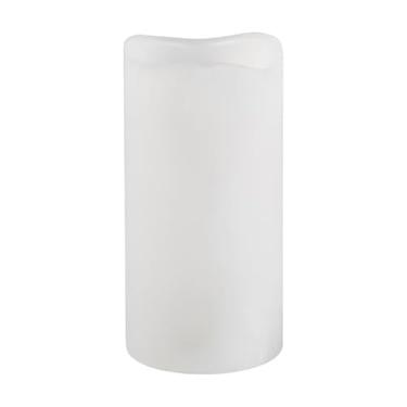 Imagem de Mikasa Vela de LED sem chama de cera real, operada por bateria, 7 x 15 cm, branca, ondulada