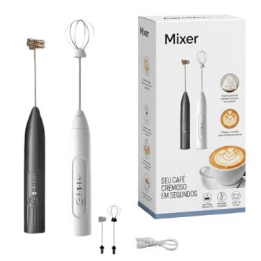 Imagem de Mixer Misturador De Bebidas Batedor De Ovos Fuê Aço Inoxidável Portátil Recarregável USB Com Cabo Incluído Espuma De Leite Latte Cappucino Peças Removíveis Qualidade Premium Resistente