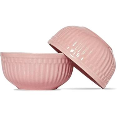 Imagem de KIT 3 TIGELA BOWL PORCELANA ROSÉ/ROSA 450ML