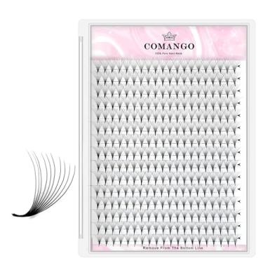 Imagem de CoMango 300Fans Ventiladores pré-fabricados Extensões de cílios 3D 6D 10D 12D 14D 16D 0,05/0,07 Espessura C/D Curvatura média Haste Térmica Ventiladores Pré-fabricados Volume Extensões de cílios