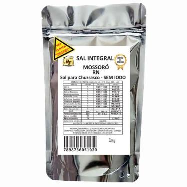 Imagem de Sal marinho para churrasco gourmet sem iodo 1Kg - RF