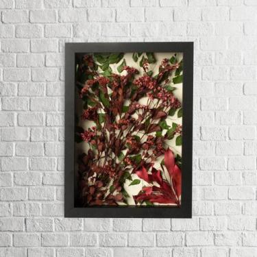 Imagem de Arranjo no Quadro Flores Secas Chuvisco 21x30 - Pense Flores