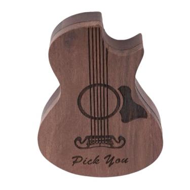 Imagem de RiToEasysports Porta de Caixa de Coleta de Guitarra Versátil, Elegante e Exclusivo Caixa de Madeira de Noz Premium para Músicos, Design Espaçoso e Protetor Com Três Slots para Guitarra, Ukulele, Baixo