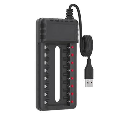 Imagem de Carregador de Pilhas Recarregáveis 8 Slots - 8 Entradas AAA + 8 Entradas AA