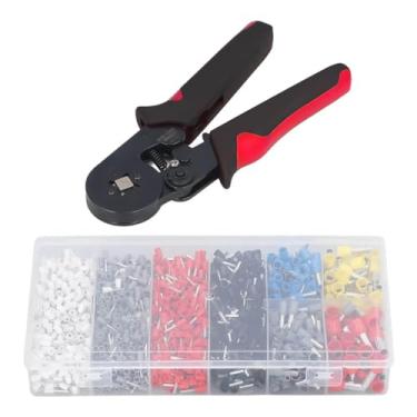 Imagem de Alicate Crimpar Kit 1200 Peças - Prensa Terminal Ilhos Tubulares 0,25mm² Até 10mm² - Ferramenta Crimpador Profissional - Reparo Elétrico Antiderrapante Catraca Ajustável Cabo Ergonômico Linha Premium