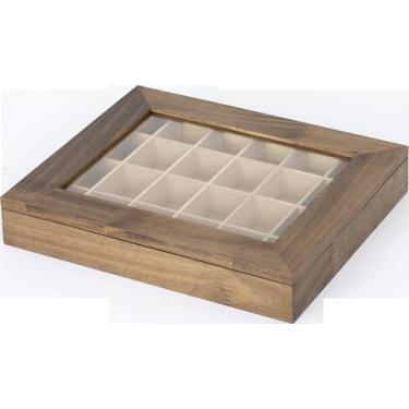 Imagem de Caixa Porta Cápsula de Madeira - Capacidade 20 Cápsulas Três Corações ou Nespresso - Cor: Natural