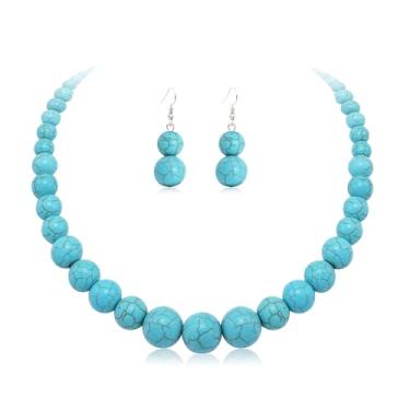 Imagem de Cryshimmer Colar gargantilha de pérolas para mulheres com pérolas falsas, conjunto de brincos, bijuterias, Pedra Latão, Sem Pedra Preciosa