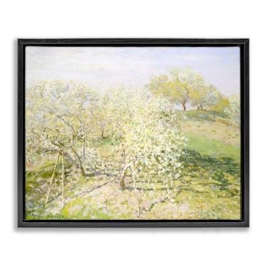 Imagem de Stupell Industries Arte de parede vintage em tela flutuante preta com moldura de pomar de maçã, design de Leah Straatsma, 43 x 53 cm