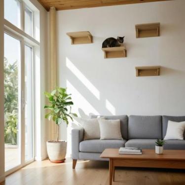 Imagem de Playground Gato REFORÇADO 4 Peças Tam G Já montados Carpete Antiderrap