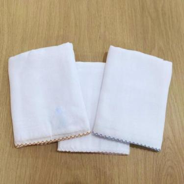 Imagem de Trio Fralda Ombro Bebê 70x70 Algodão Antialérgico Macio Absorvente Det