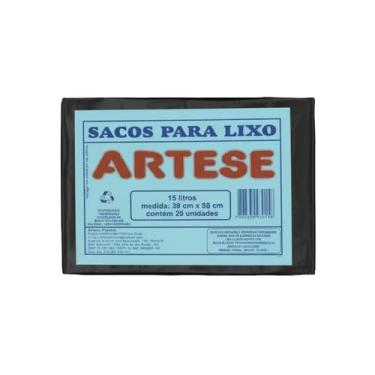 Imagem de Saco lixo preto 15L 20uni Artese