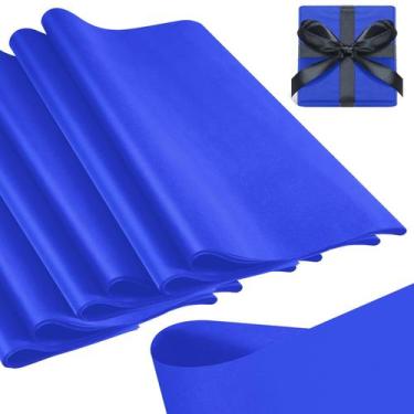 Imagem de Papel de seda Qilery 500 folhas 38x50 cm Azul sem ácido