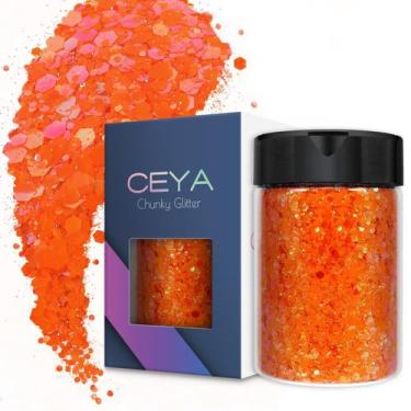 Imagem de Craft Glitter Ceya Chunky Glitter Laranja iridescente 140 g