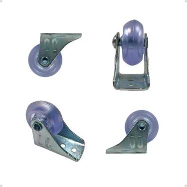 Imagem de Kit 4 Rodízios Rodinha 38mm Fixo Multiuso para Sofá Bicama e Móveis em