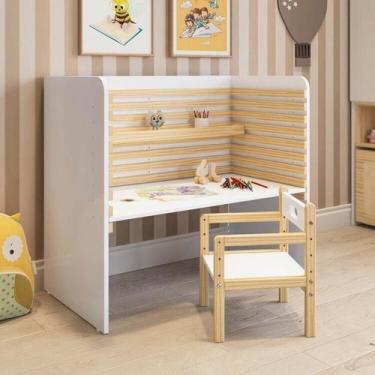 Imagem de Conjunto Infantil com Escrivaninha e Cadeira Evolutiva Wave Casatema M