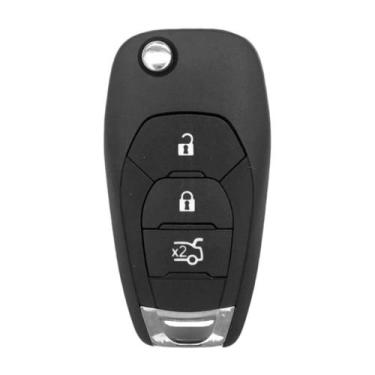 Imagem de Carcaça chave canivete gm 3 botões prisma/onix/spin/cruze - Chevrolet