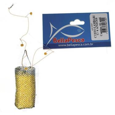 Imagem de Cestinho cevador para lambari com 4 anzóis e miçanga - Bellapesca, 2 u