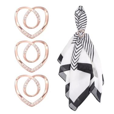 Imagem de PATIKIL Clipe de anel de lenço de seda, camiseta de coração, clipes de gravata, cachecóis, pino, xale, fivelas, moda, metal, roupas, anel, suporte para mulheres, joias, acessórios, presente, Small