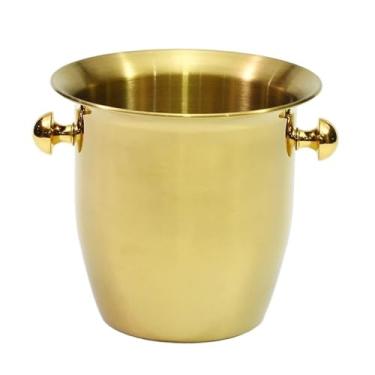 Imagem de Balde de gelo para festas, bebidas e coquetéis, balde de gelo de aço inoxidável refrigerador, bar de hotel, adequado para bebidas geladas, cerveja, bebidas, multifunções, balde de gelo em forma de