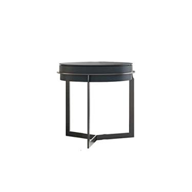 Imagem de Mesa de centro mesa de centro moderna minimalista armazenamento redonda pequena mesa de centro sala de estar casa mesa de centro sala de estar móveis quarto mesa (A)