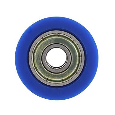 Imagem de Horett Roda tensora deslizante de polia de corrente de acionamento de 8 mm/10 mm para bicicleta de rua, motocicleta, quadriciclo (azul 10 mm)