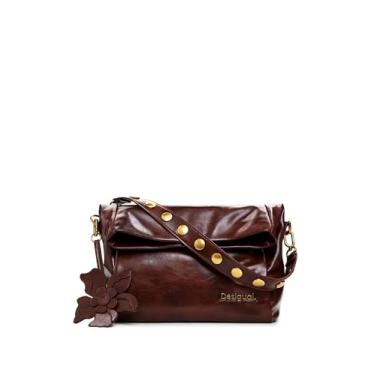 Imagem de Desigual Acessórios PU em toda a bolsa de corpo, Marrom