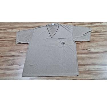 Imagem de Blusa De Pijama Masculina Manga Curta Gola V