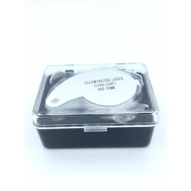 Imagem de Kit 5 Lupa Joalheiro Profissional Lente 25Mm Aumento 40X + L