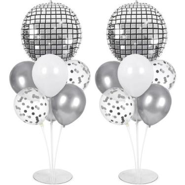 Imagem de Kit de suporte para balões de festa Naozinebi Disco Ball 70s 80s 90s