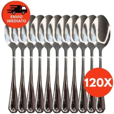 Imagem de Jogo Colher Sopa de Mesa Aço Inox Premium Talher Cozinha Restaurante B