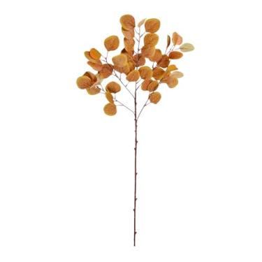 Imagem de ZJchao Folhas de Eucalipto Artificiais Realistas, Ramos de Vegetação Falsa para Casamento, Decoração de Casa, Festa de Escritório, Plástico de Seda, 87cm, 1 Pacote (02)