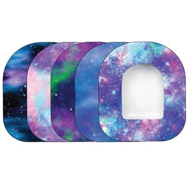 Imagem de Glucomart Adesivos para Omnipod | Impermeável e Hipoalergênico | Patch decorativo para o seu Omnipod | Adesivos para Omnipod | Overpatches de 5 unidades para Omnipod | Design Galaxy