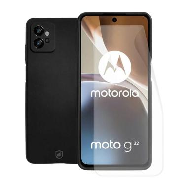Imagem de Kit Capa Silicon Veloz e Película Hydrogel HD para Motorola Moto G32 - Gshield
