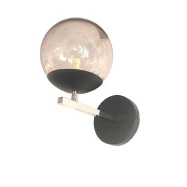 Imagem de Arandela Moderna Jabuticaba Preto E Cromado Arevo Iluminação