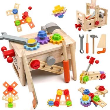 Imagem de Conjunto de ferramentas AiTuiTui Montessori de madeira, 29 unidades pa