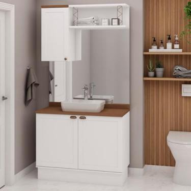 Imagem de Conjunto de Banheiro Modulado 100% Mdf Americano 3 Peças Iluminata - G