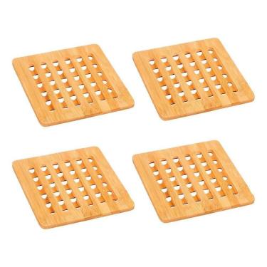 Imagem de 2X Kit 4 Descanso De Panelas Quente Sopeira Apoio Mesa Em Ba