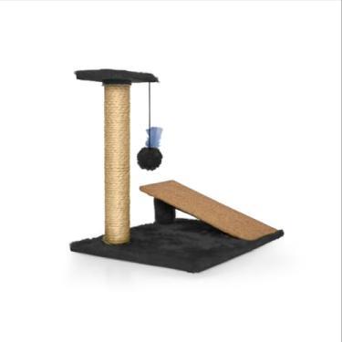 Imagem de Arranhador Para Gatos Com Rampa E Mola Maluca(Preto)