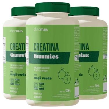 Imagem de KIT 3X Creatina Gummies 60 gomas - Clinicmais (Único, Maçã verde)