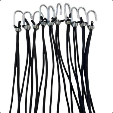 Imagem de 20 Extensor Elástico Corda Lona Caminhão Carreta Gancho 35cm - DIST.CO