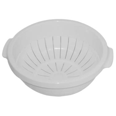 Imagem de Escorredor De Macarrão Com alça Multiuso Universal Salada legumes verduras (Branco)