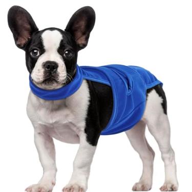Imagem de QBLEEV Fraldas para cães fêmeas com suspensórios ajustáveis – Calcinha higiênica lavável para cães com calor ou incontinência, roupa íntima reutilizável à prova de fuga para animais de estimação para