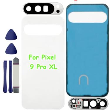 Imagem de Substituição de vidro traseiro para Pixel 9 Pro XL para Google Pixel 9 Pro XL 5G Capa traseira de vidro com fita pré-instalada e lente de câmera + ferramentas (porcelana)