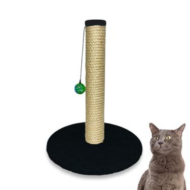 Imagem de Arranhador para Gatos Torre Base Grande com Carpete Brinquedo Interativo Sisal 8mm (Grafite)