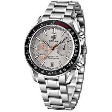 Imagem de Relógio De Pulso Inox Com De Borracha Genuína A Prova Dagua