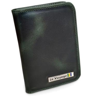 Imagem de Carteira Slim De Couro Masculina Porta Cartões Rg Cnh - Le Voyage, Ver